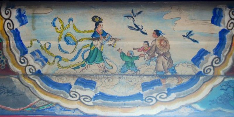 Opera d'arte: Orihime e Hikoboshi si incontrano sul ponte delle gazze