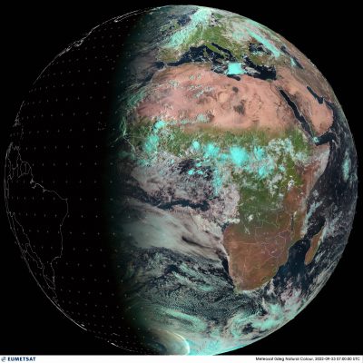 Immagine della Terra all'arrivo dell'equinozio d'autunno