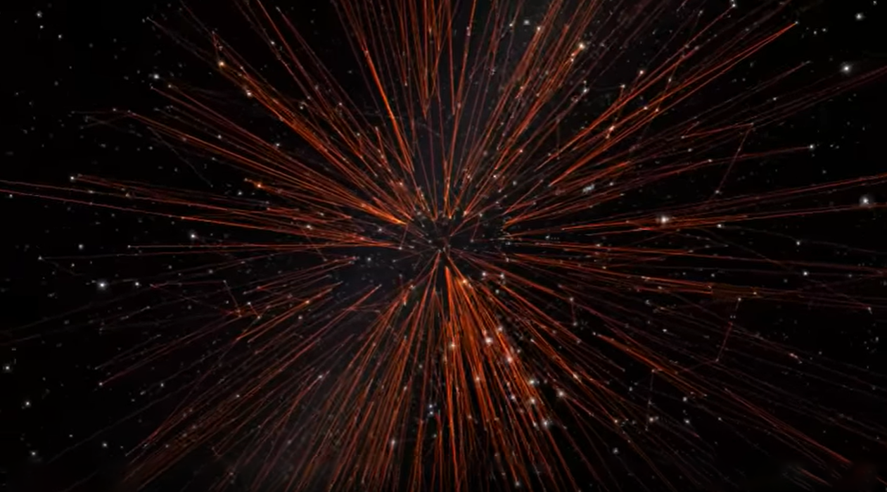 Screenshot dello spettacolo "Alla scoperta del cielo".