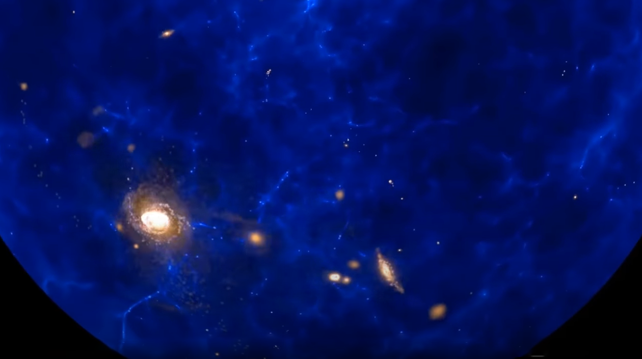 Screenshot dello spettacolo "Phantom of the Universe".