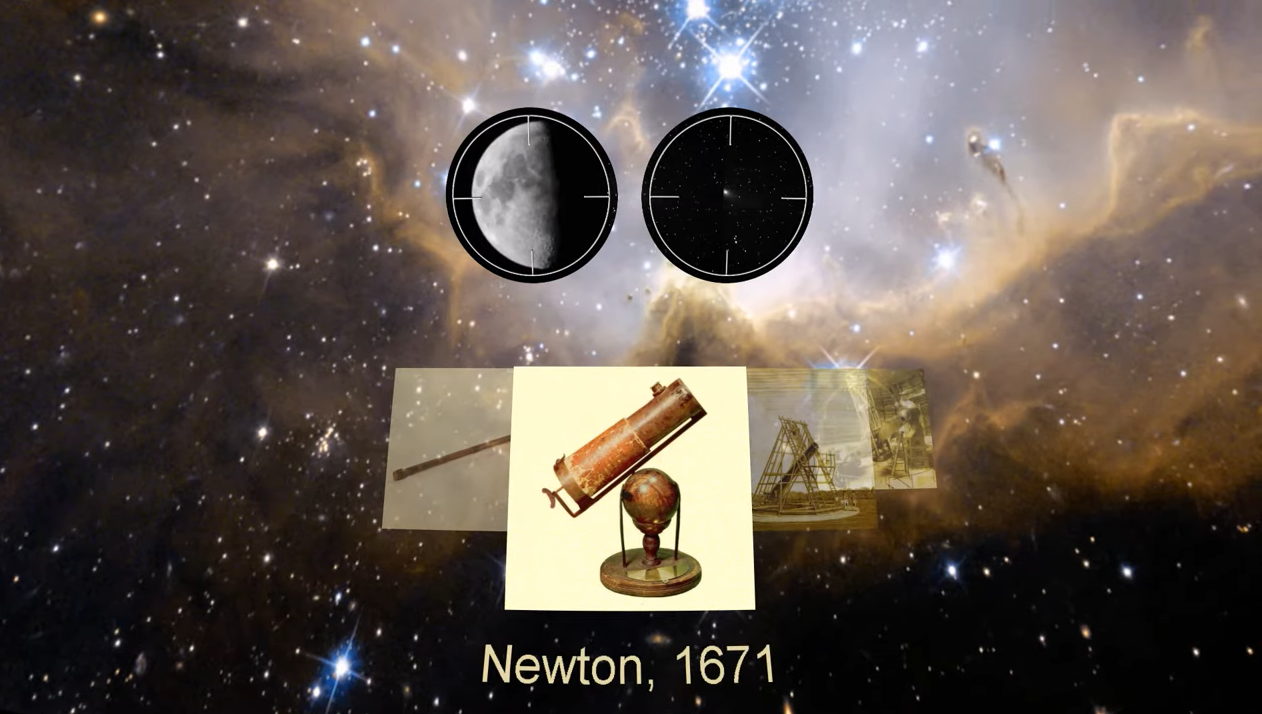 Screenshot dello spettacolo "Visioni del cielo".