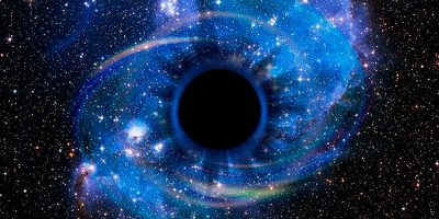 Immagine 3D ricostruzione di un buco nero