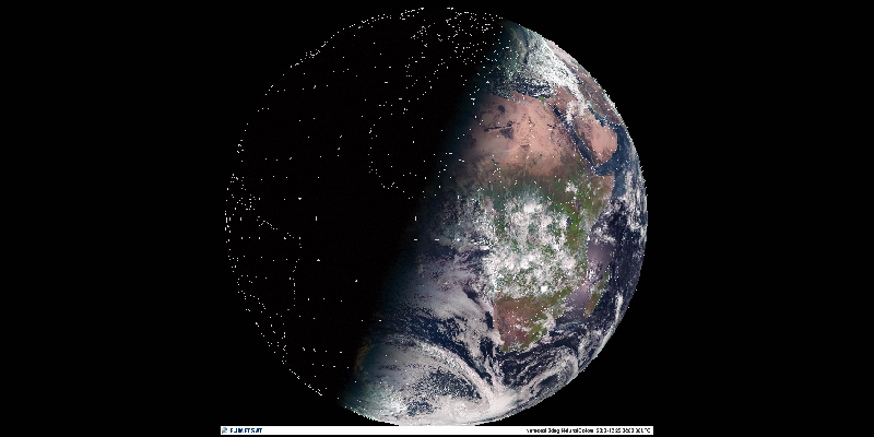 La Terra nel momento in cui è scattato l'equinozio invernale