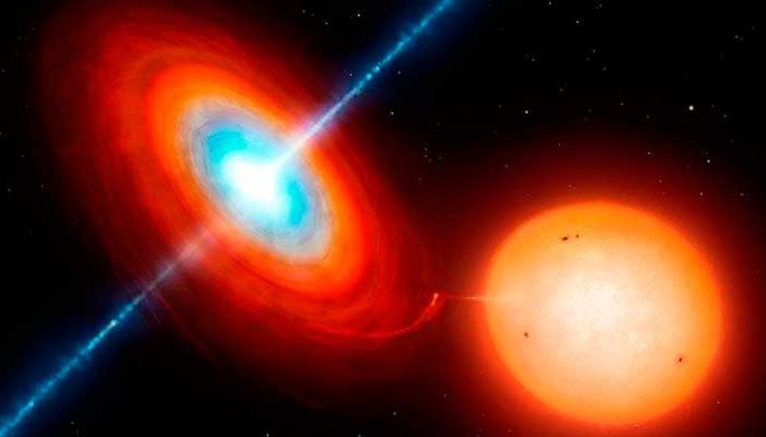 Immagine di una galassia e un sole