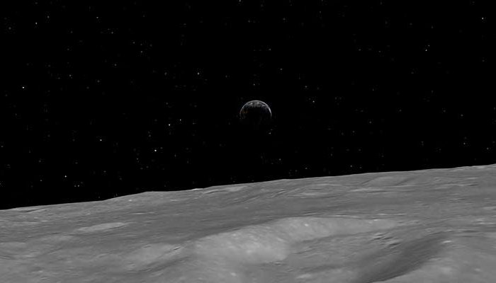 La vista della Terra dalla Luna