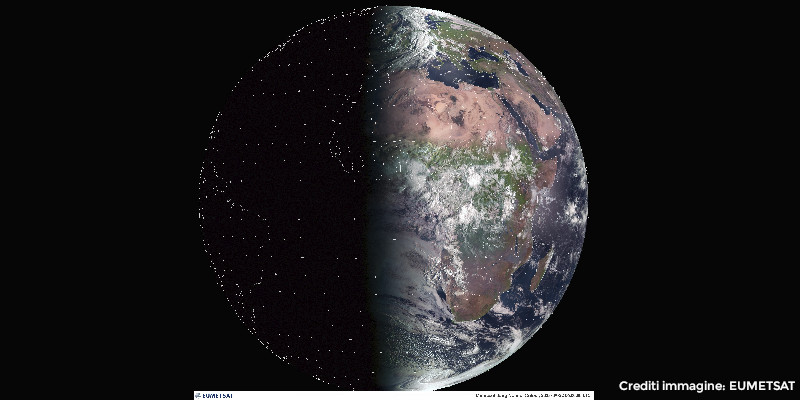 Immagine della Terra all'arrivo dell'equinozio d'autunno