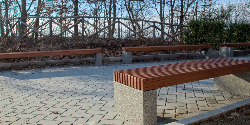 Zona relax all'esterno del museo