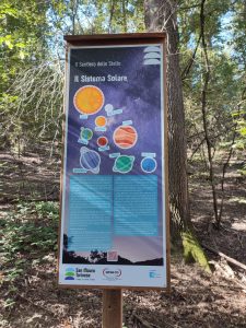 Cartellonistica del sentiero delle stelle