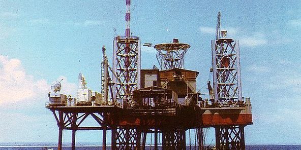 La piattaforma Santa Rita nel 1970