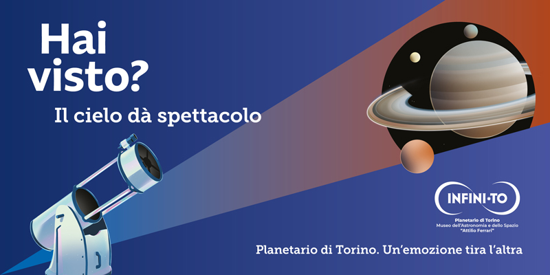 Grafica osservazione con telescopio e Saturno