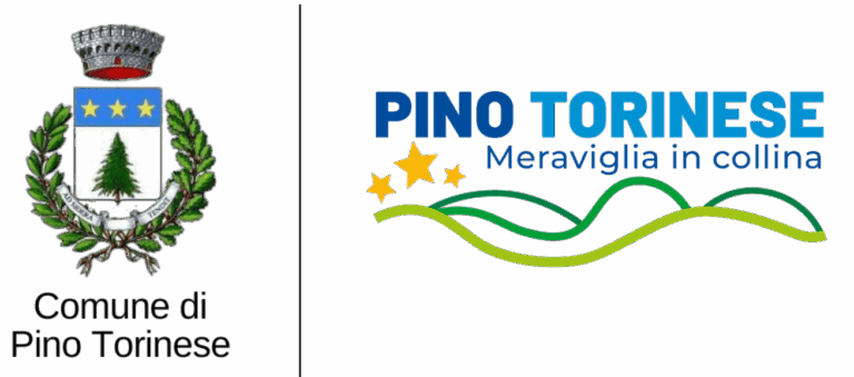Stemma Comune di pino Torinese con logo Meraviglia in collina